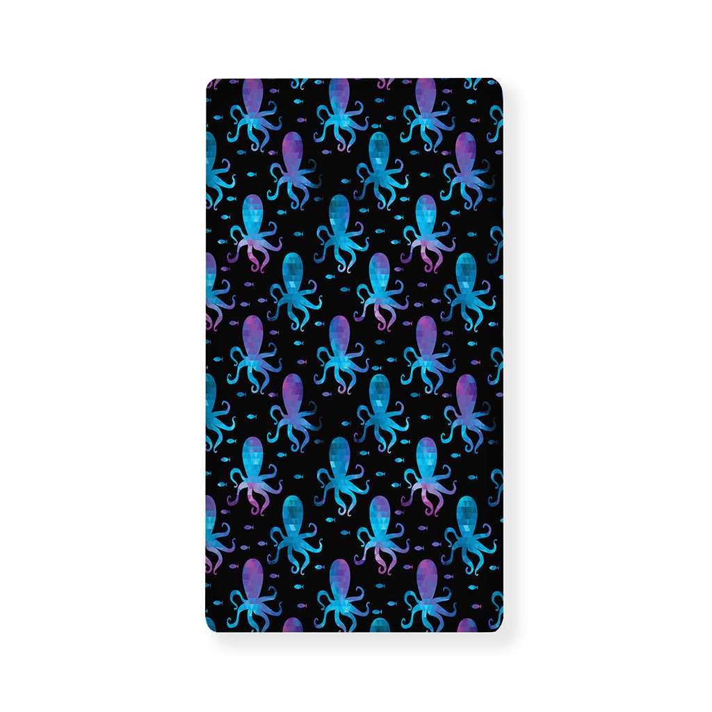 Purple And Teal Octopus Pattern Print Baby Crib Sheet