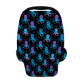 Purple And Teal Octopus Pattern Print Baby Seat Cover