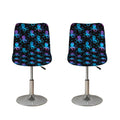 Purple And Teal Octopus Pattern Print Bar Stool Covers