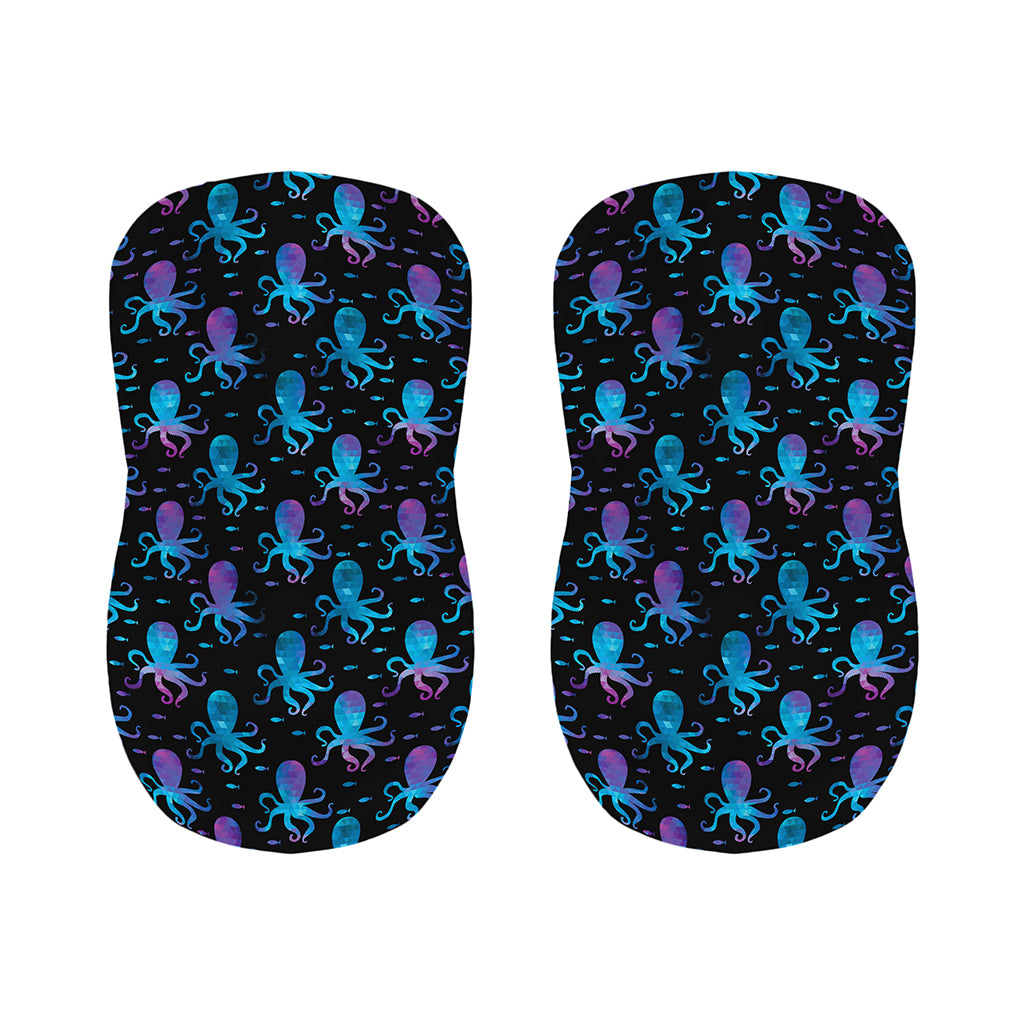 Purple And Teal Octopus Pattern Print Bar Stool Covers