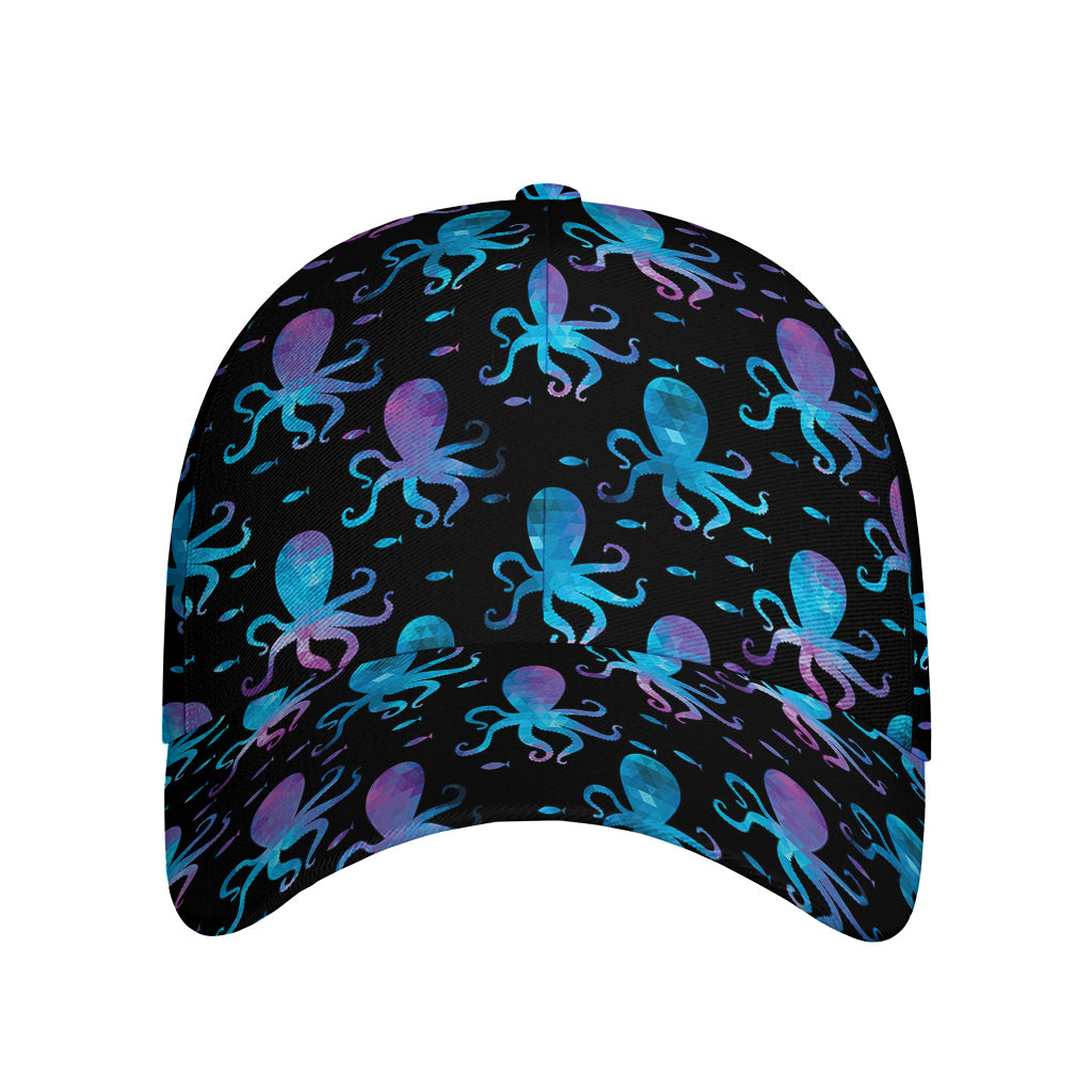 Purple And Teal Octopus Pattern Print Baseball Cap