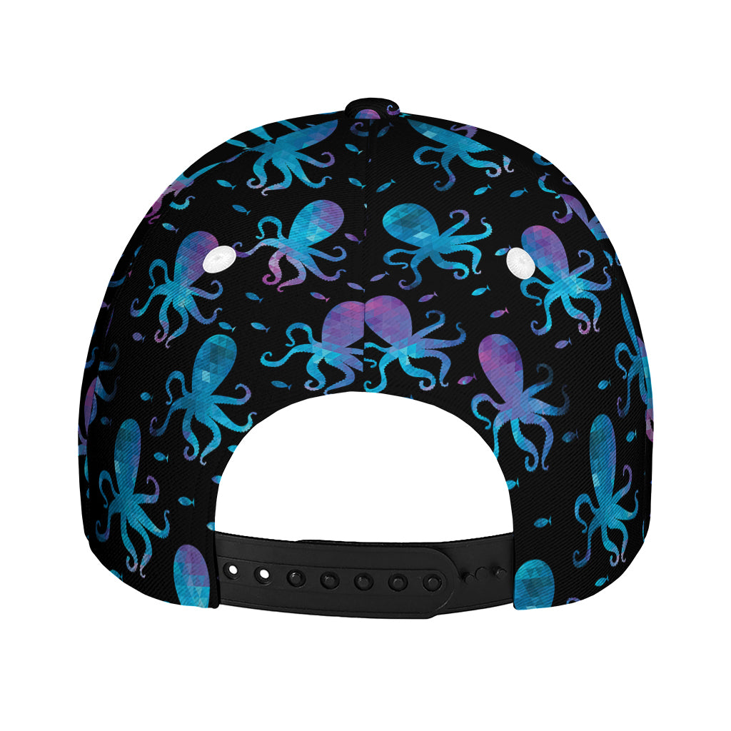 Purple And Teal Octopus Pattern Print Baseball Cap