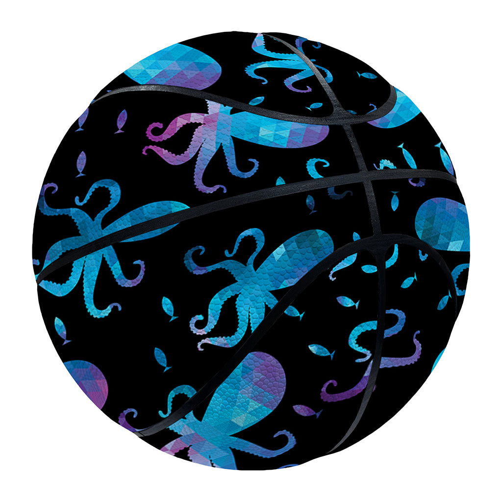 Purple And Teal Octopus Pattern Print Basketball
