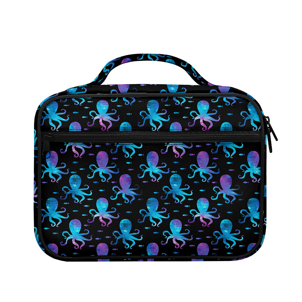Purple And Teal Octopus Pattern Print Briefcase Bible Bag