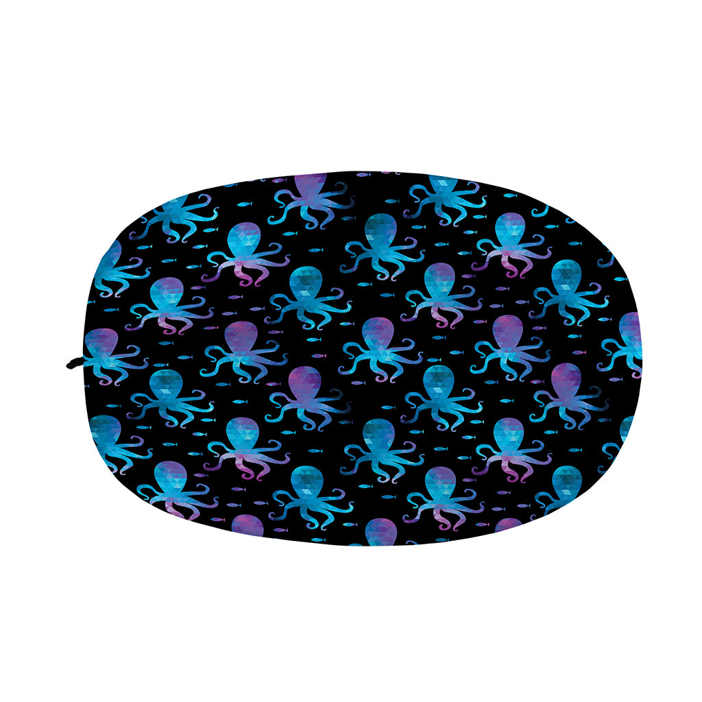 Purple And Teal Octopus Pattern Print Car Side Mirror Covers