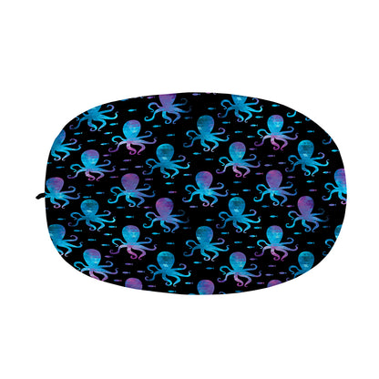 Purple And Teal Octopus Pattern Print Car Side Mirror Covers