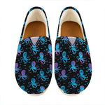 Purple And Teal Octopus Pattern Print Casual Shoes