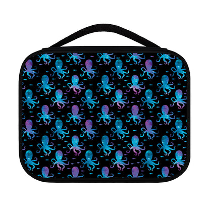 Purple And Teal Octopus Pattern Print Classic Bible Case
