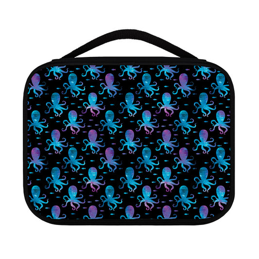 Purple And Teal Octopus Pattern Print Classic Bible Case