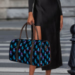 Purple And Teal Octopus Pattern Print Duffle Bag