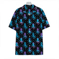 Purple And Teal Octopus Pattern Print Hawaiian Shirt