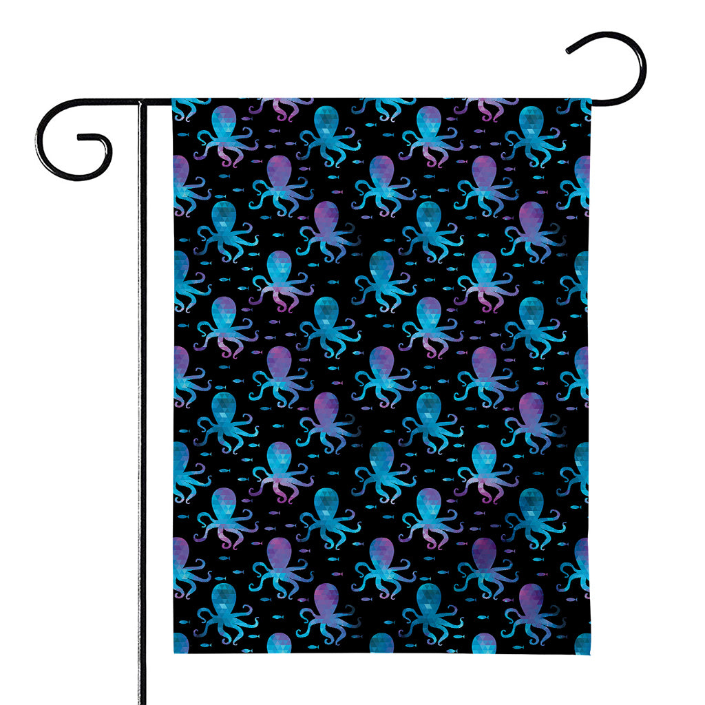 Purple And Teal Octopus Pattern Print House Flag