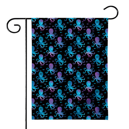 Purple And Teal Octopus Pattern Print House Flag