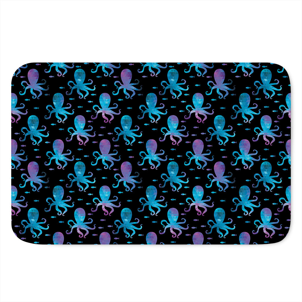 Purple And Teal Octopus Pattern Print Indoor Door Mat