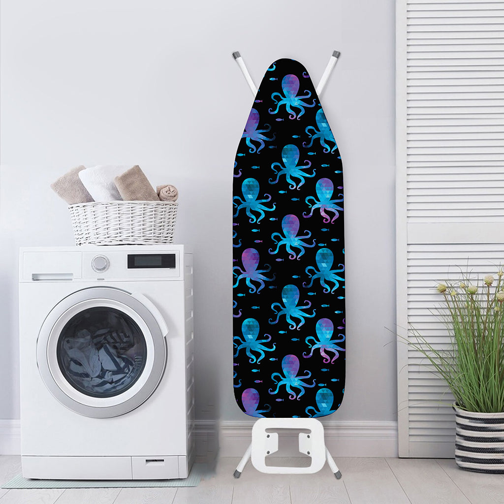 Purple And Teal Octopus Pattern Print Ironing Board Cover