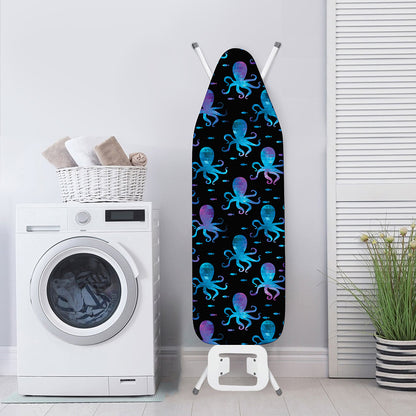 Purple And Teal Octopus Pattern Print Ironing Board Cover