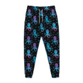 Purple And Teal Octopus Pattern Print Jogger Pants