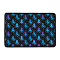 Purple And Teal Octopus Pattern Print Kitchen Mat