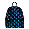 Purple And Teal Octopus Pattern Print Leather Backpack