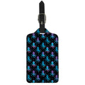 Purple And Teal Octopus Pattern Print Luggage Tag