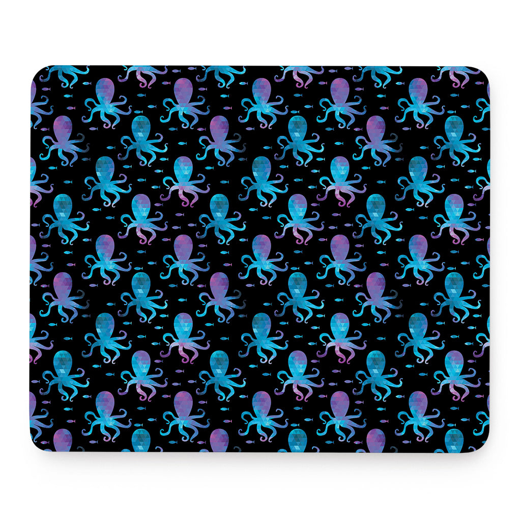 Purple And Teal Octopus Pattern Print Mouse Pad