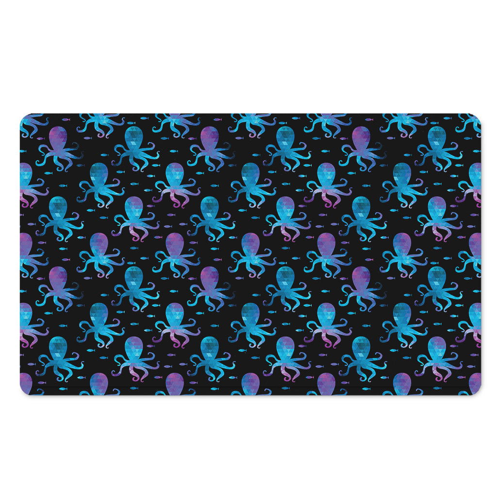 Purple And Teal Octopus Pattern Print Polyester Doormat
