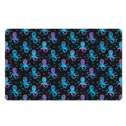 Purple And Teal Octopus Pattern Print Polyester Doormat
