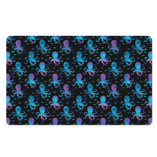 Purple And Teal Octopus Pattern Print Polyester Doormat