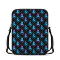 Purple And Teal Octopus Pattern Print Rectangular Crossbody Bag