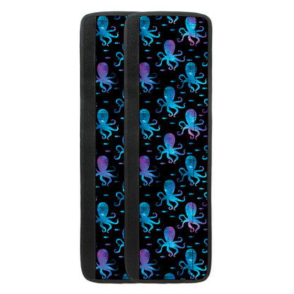 Purple And Teal Octopus Pattern Print Refrigerator Handle Covers
