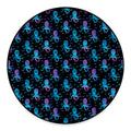 Purple And Teal Octopus Pattern Print Round Floor Mat