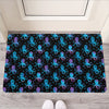 Purple And Teal Octopus Pattern Print Rubber Doormat