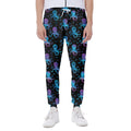 Purple And Teal Octopus Pattern Print Joggers