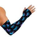 Purple And Teal Octopus Pattern Print Sun Protection Arm Sleeves