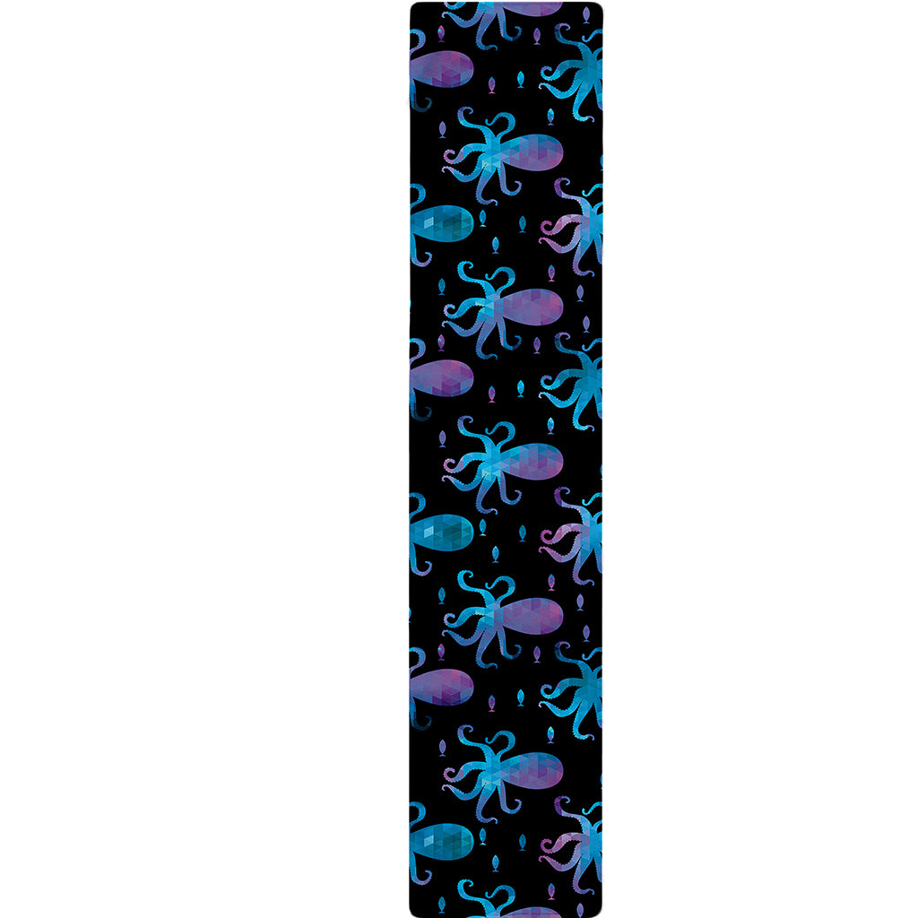 Purple And Teal Octopus Pattern Print Table Runner