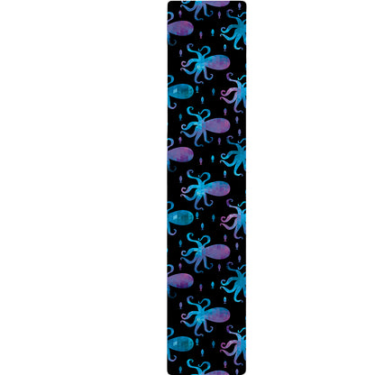 Purple And Teal Octopus Pattern Print Table Runner