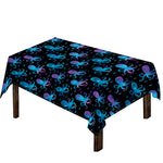 Purple And Teal Octopus Pattern Print Tablecloth