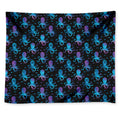 Purple And Teal Octopus Pattern Print Tapestry
