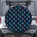 Purple And Teal Octopus Pattern Print Tire Cover