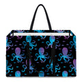 Purple And Teal Octopus Pattern Print Utility Tote Bag
