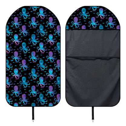 Purple And Teal Octopus Pattern Print Waterproof Car Seat Cover