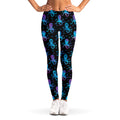 Purple And Teal Octopus Pattern Print Women's Leggings
