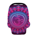 Purple And Teal Om Mandala Print Baby Seat Cover