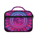 Purple And Teal Om Mandala Print Briefcase Bible Bag