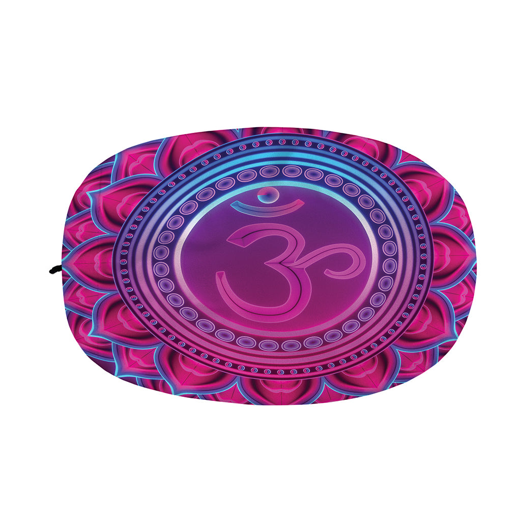 Purple And Teal Om Mandala Print Car Side Mirror Covers