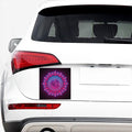 Purple And Teal Om Mandala Print Car Sticker
