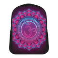 Purple And Teal Om Mandala Print Casual Backpack