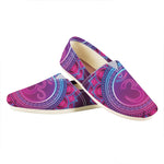 Purple And Teal Om Mandala Print Casual Shoes