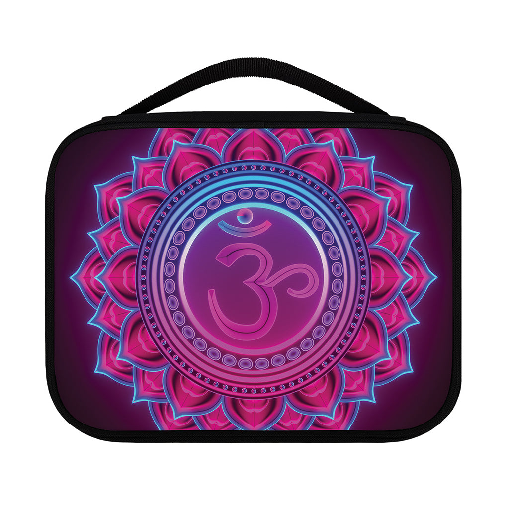 Purple And Teal Om Mandala Print Classic Bible Case