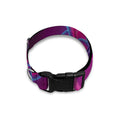 Purple And Teal Om Mandala Print Dog Collar